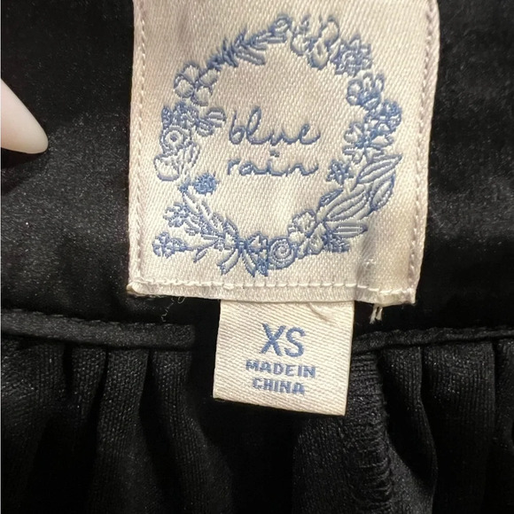 Designer inspired Alya Rib Long Sleeve Bodysuit & Blue Rain Patchwork Skit - Picture 8 of 8